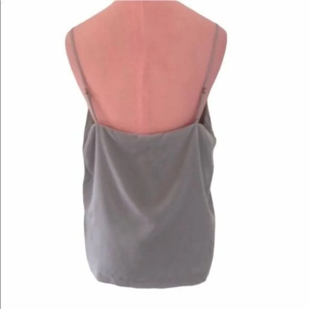 J. Crew Velvet Going Out Top in Metallic Silver Size 12 NWT